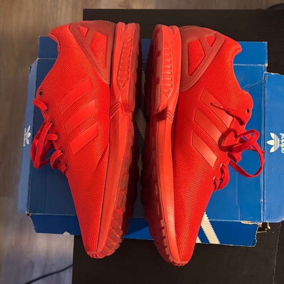 Adidas Men ZX Flux Bright Red Sneakers - Picture 8 of 9